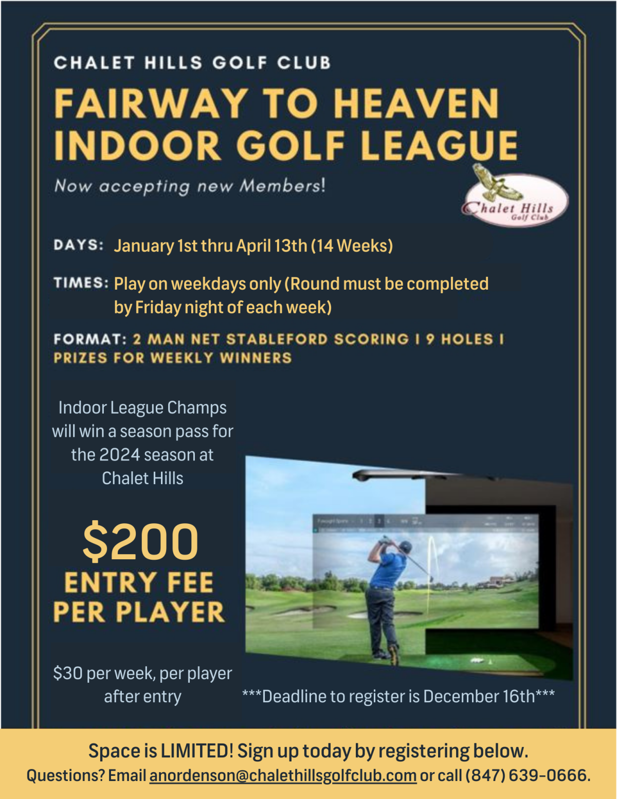 Winter Golf League - Chalet Hills Golf Club